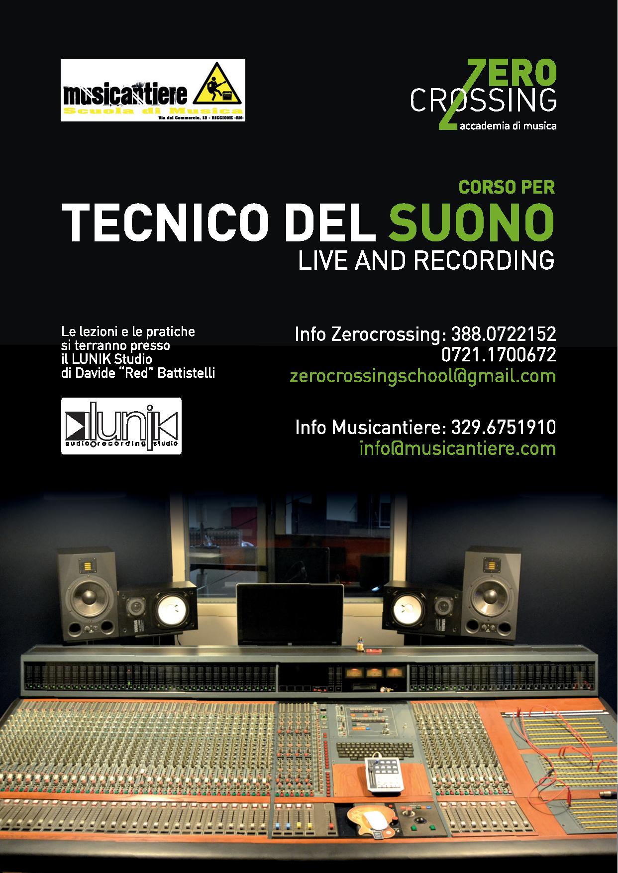 CORSO TECNICO DEL SUONO Musicantiere Scuola di Musica Riccione (Rimini)